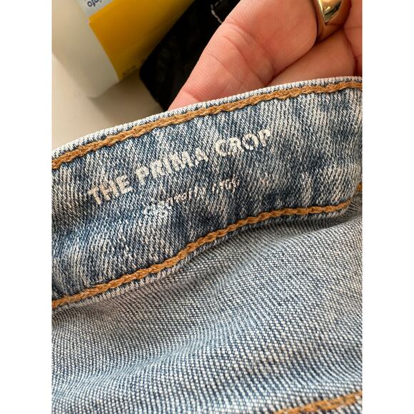 Adriano Goldschmied The Prima Crop Jeans Light Blue Women’s 31 Distressed - Picture 8 of 14